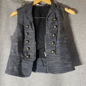 Papaya Dark Gray Buttoned Vest